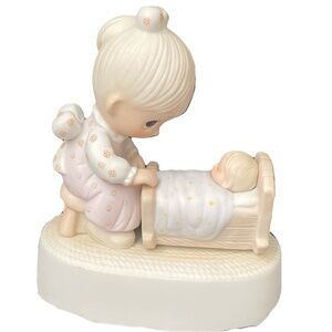 Precious Moments musical 1980 "The Hand That Rocks The Future," figure E-5622
